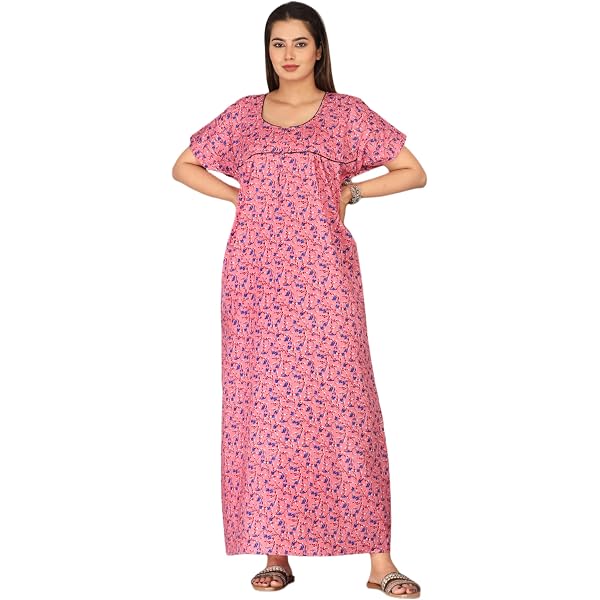 white christmas dresses Blue Slumber Premium Cotton Night Gowns Manufacturer India  Kavya Style  Plus