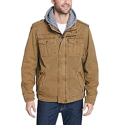 Levi's Men's Washed Cotton Military Jacket with