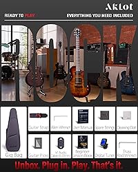 AKLOT Lorien Electric Guitar Kit: Roasted Maple