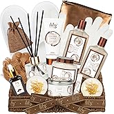 Valentines Day Gifts Bath and Body Gift Basket Set for Women - Coconut Vanilla Gift, Spa Gift Basket 17-Piece Bath Gift Set Self Care Gift for Mothers Day, Fathers Day, Birthday, Christmas Gifts