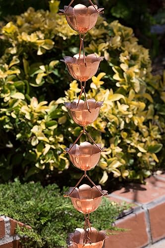 thumbnail image 2 of Snapklik.co : 8.5FT Rain Chain, Etal Pinwheel Rain Chains For Gutters 2 of 14