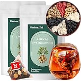 Wanhua Hall Kidney Tea Ginseng Five Treasures Tea 7.0oz/200g(20bags) Wubao Chinese Herbal Tea With Ginseng Maca Mulberries for Men & Women 人参五宝茶 养生茶 五宝茶 补肾茶