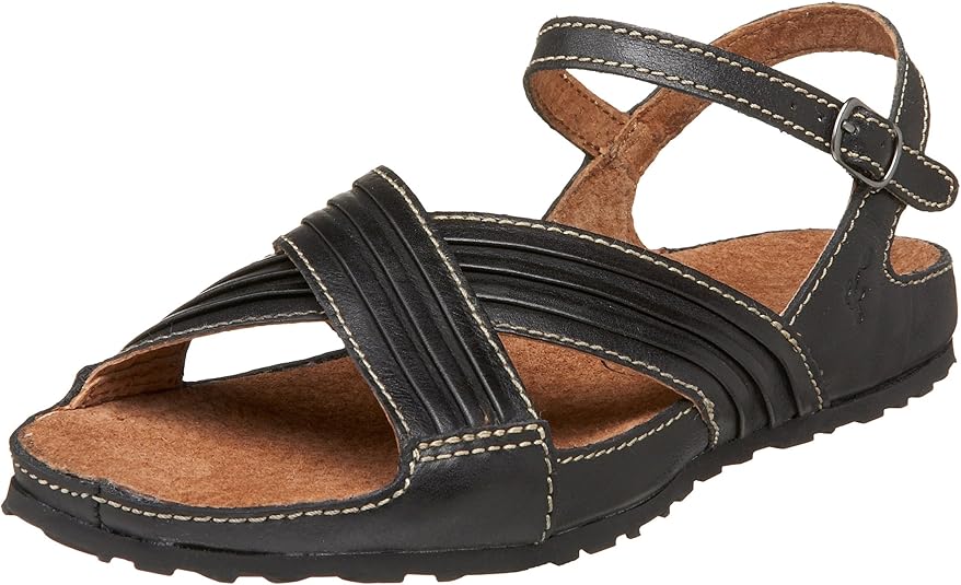 Amazon.com | Hush Puppies Women's Dashiki Sandal, Black Leather, 5.5 M US | Sandals