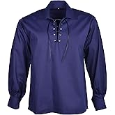 DSS Kilt- Scottish Jacobite/JACOBEAN/Ghillie Shirt (6XL, Dark Blue)