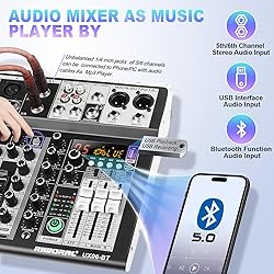 6 Channel Audio Interface Sound Board Mixing