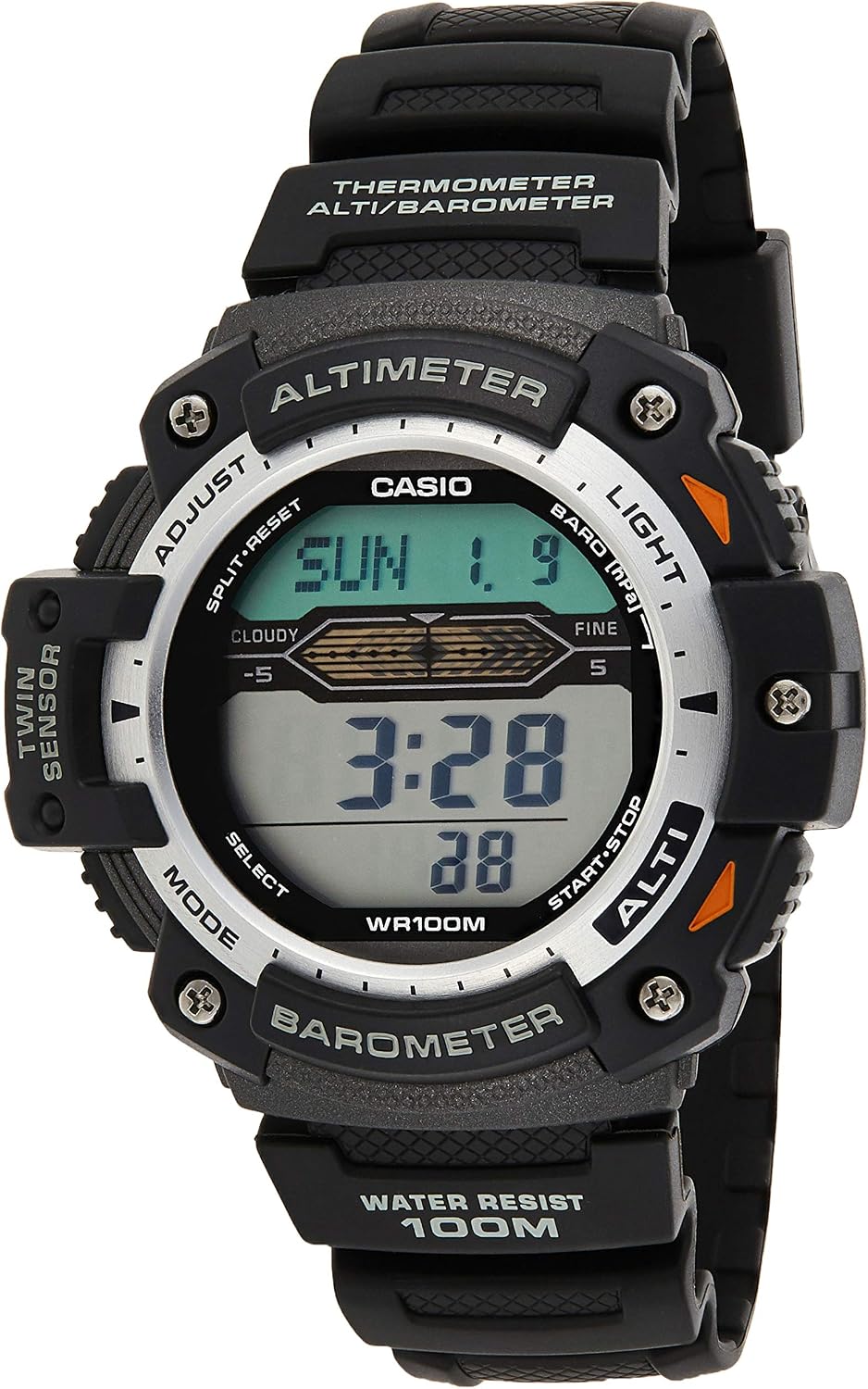 Casio LWS2200H-8AV Orologio Uomo Digitale Al Quarzo, Cinturino In Resina, Contapassi, Resistente 100m