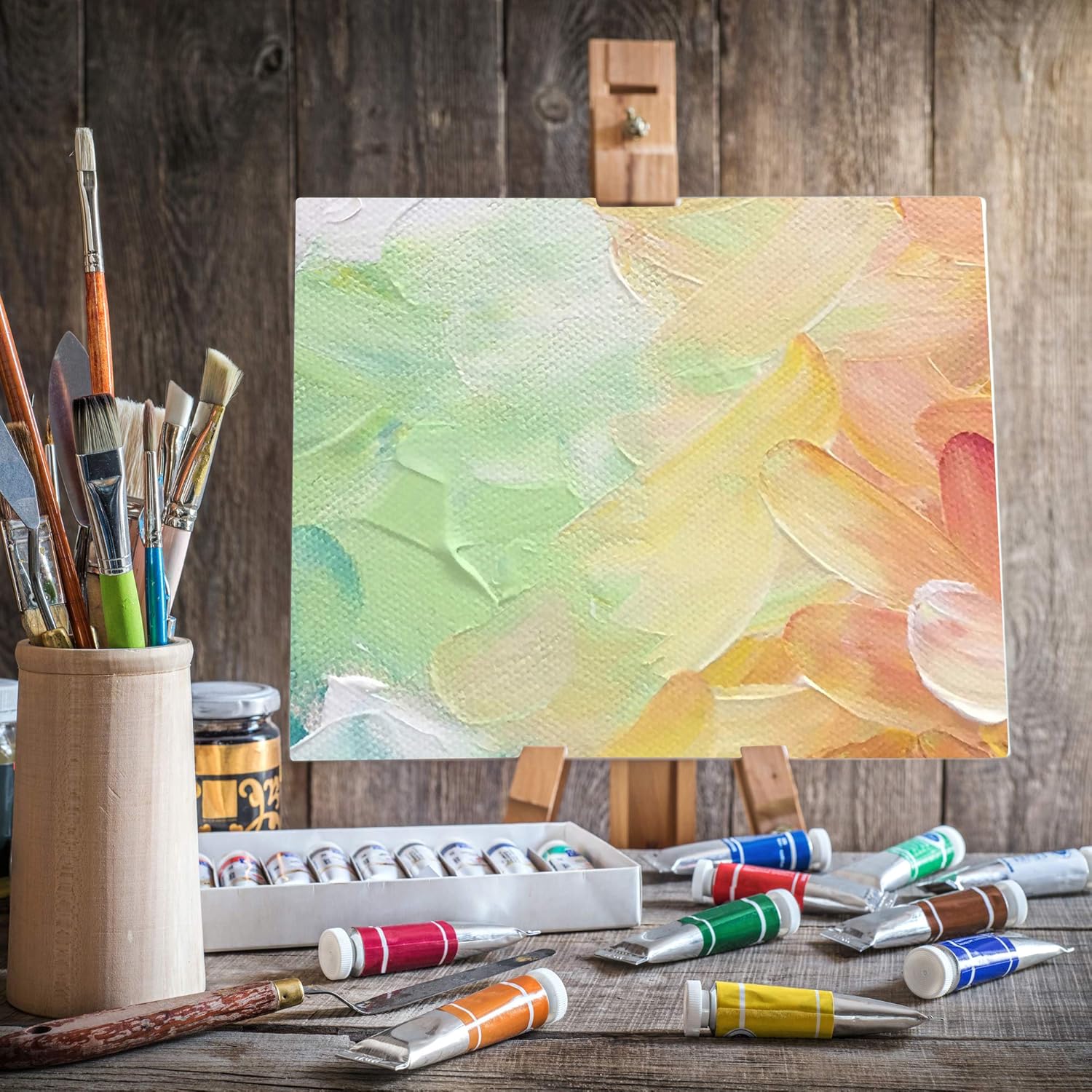 Lvoess 32 Packs Canvas Boards for Painting, Artist Painting Canvas Panel Set 5x7", 8x10", 9x12", 11x14"
