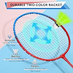 Chitidr 12 Pack Badminton Rackets Set Including