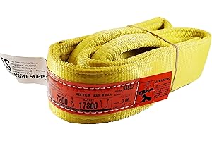 DD SLING & SUPPLY, INC. DD Sling. Multiple Sizes in Listing! (Made in USA) 3" x 6', 2 Ply, Nylon Lifting Slings, Eye & Eye, Heavy Duty (900 Webbing), 8,900 lbs Vertical, 7,200 Choker, 17,800 Basket-USA Made Nylon (3"x6')