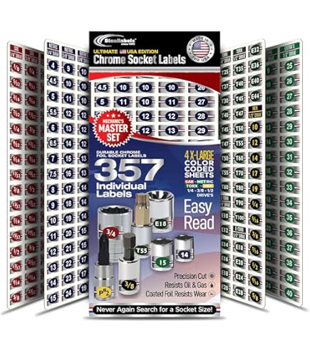 We Are America's #1 Pick For Socket Labels. 100% Made In The Usamechaniclife Mechani - Foto 2