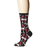 Hot Sox Women's Food and Drink Novelty Casual Crew Socks