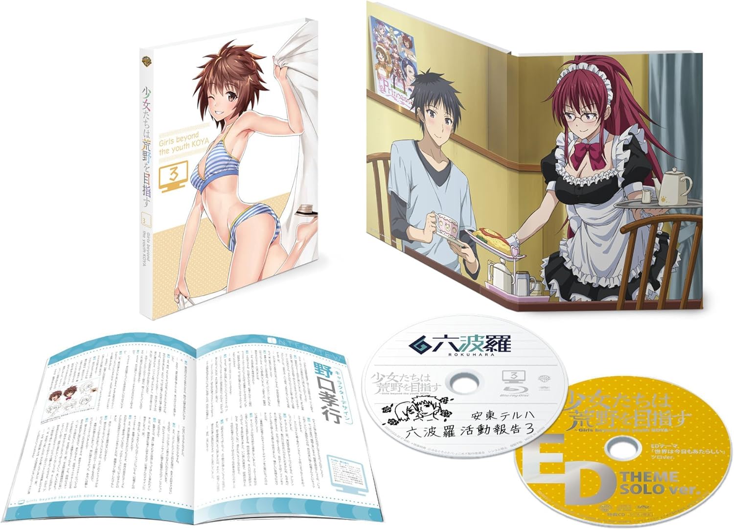 Amazon Amazon Co Jp限定 少女たちは荒野を目指す Vol 3 初回仕様版 全巻購入特典 アニメイラスト描き下ろし全巻収納box 引換シリアルコード付 Blu Ray アニメ