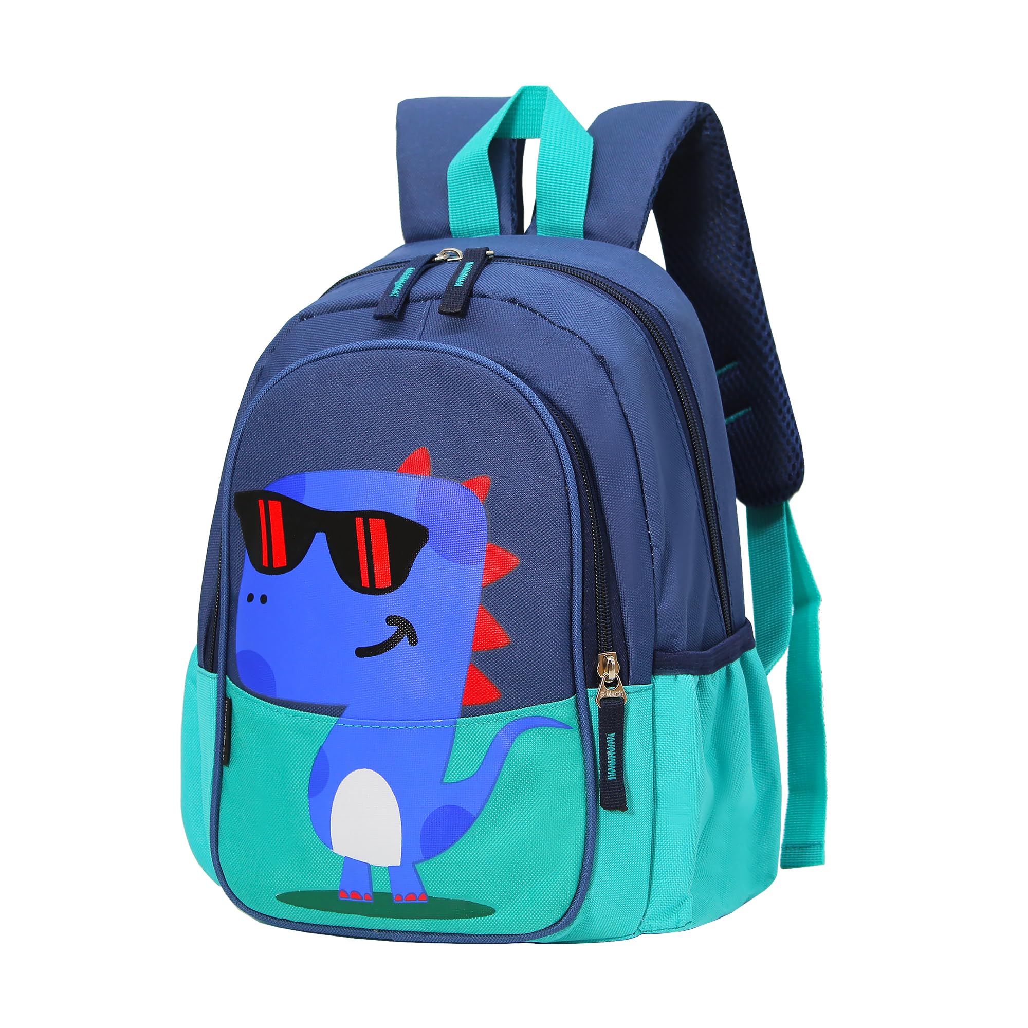 POWOFUN 12 Inch Kids Toddler Preschool Travel Backpack Kindergarten Cool Cute Cartoon Schoolbag Dinosaur Green Backpack Bookbag For Girls Boys Baby