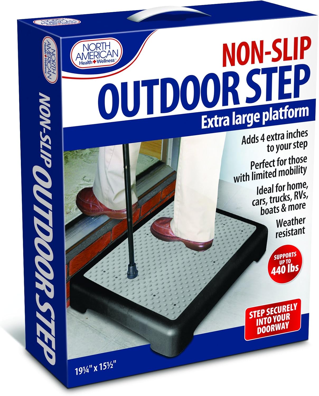 North American Health + Wellness Mobility Step, One Color, Large 19.25 x 15.5" x 3.94": Health & Personal Care