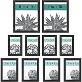 MCS Gallery Essential Picture Frame Set, 5x7 &amp; 8x10 Black Woodgrain, Galle | Gallery Essential Picture Frame Set For Photos &amp; Art Prints, Built For Gallery Wall Display, 5x7 &amp; 8x10 Black Woodgrain
