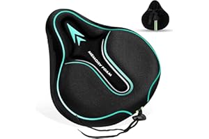 MSDADA Memory Foam Bike Seat Cover Padded, Soft Bike Cushion for Men & Women, Comfortable Bike Accessories for Bike, Outdoor Indoor Cycling