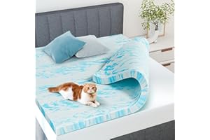 NEWBULIG Mattress Toppers Memory Foam Twin, 2 Inch Thick Bed Topper Pad Cooling Gel Infused Soft Comfy Padding Breathable for Sleeper Sofa Couch RV Camper, CertiPUR-US Certified