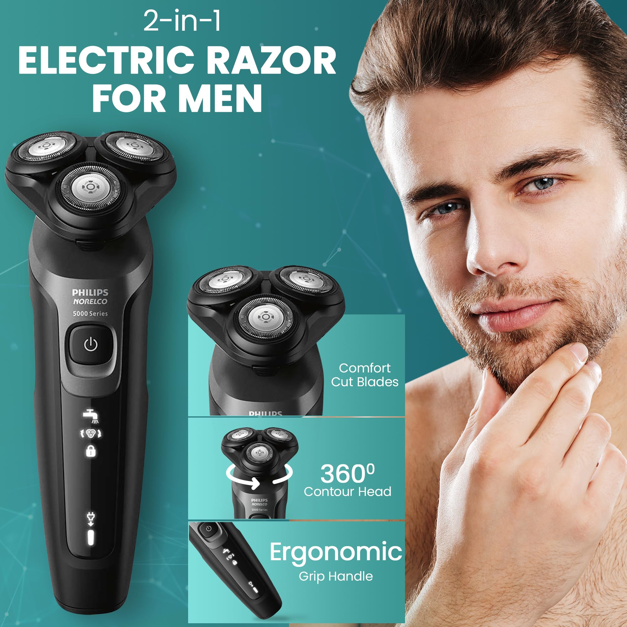 Mua Philips Electric Shavers for Men, Rechargeable AquaTouch Mens ...