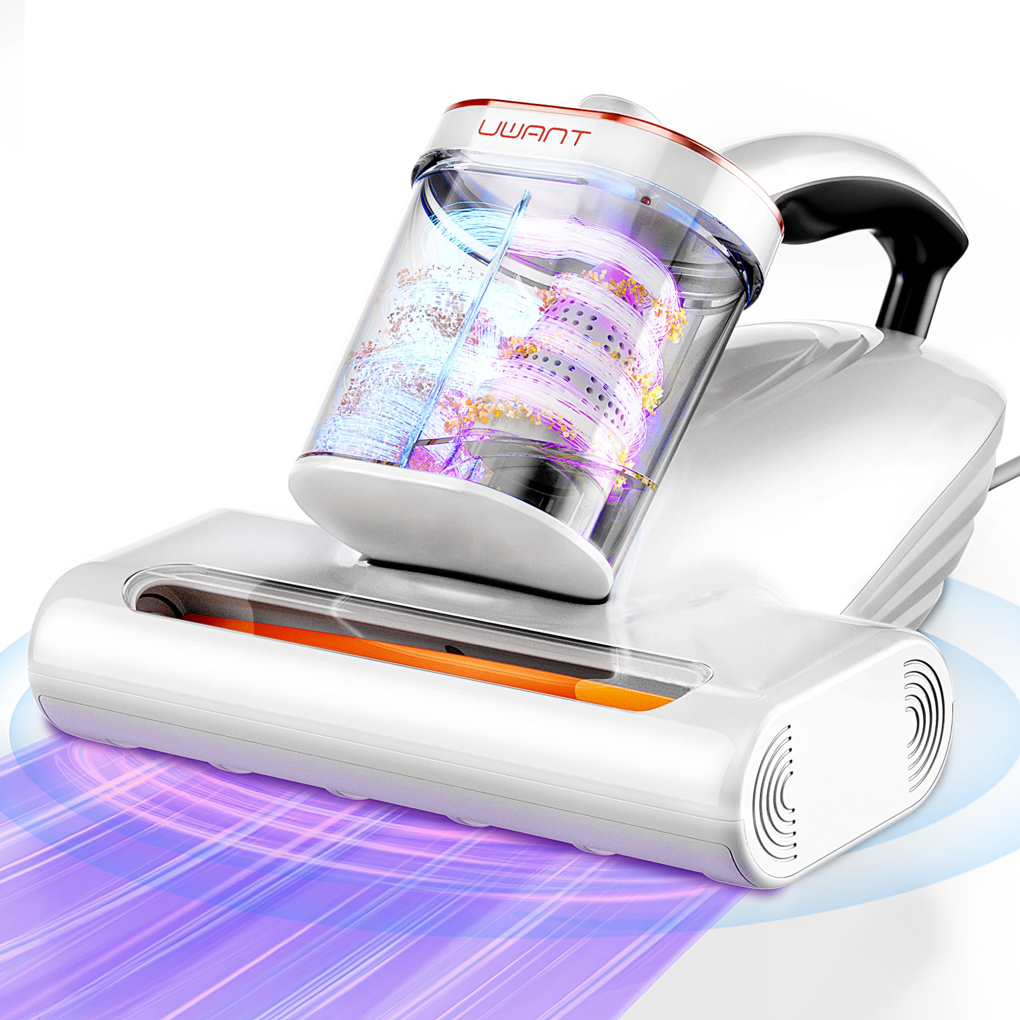 Photo 1 of uwant Bed Cleaner with 16Kpa Suction Metal Roller 253.7nm Uv-c Light Mattress Vacuum Cleaner 36000RPM/Min 149? Heating HEPA Filter&Ultrasonic Mattress Vacuum for Sofa, Pillow, Bed Throws, Vanilla