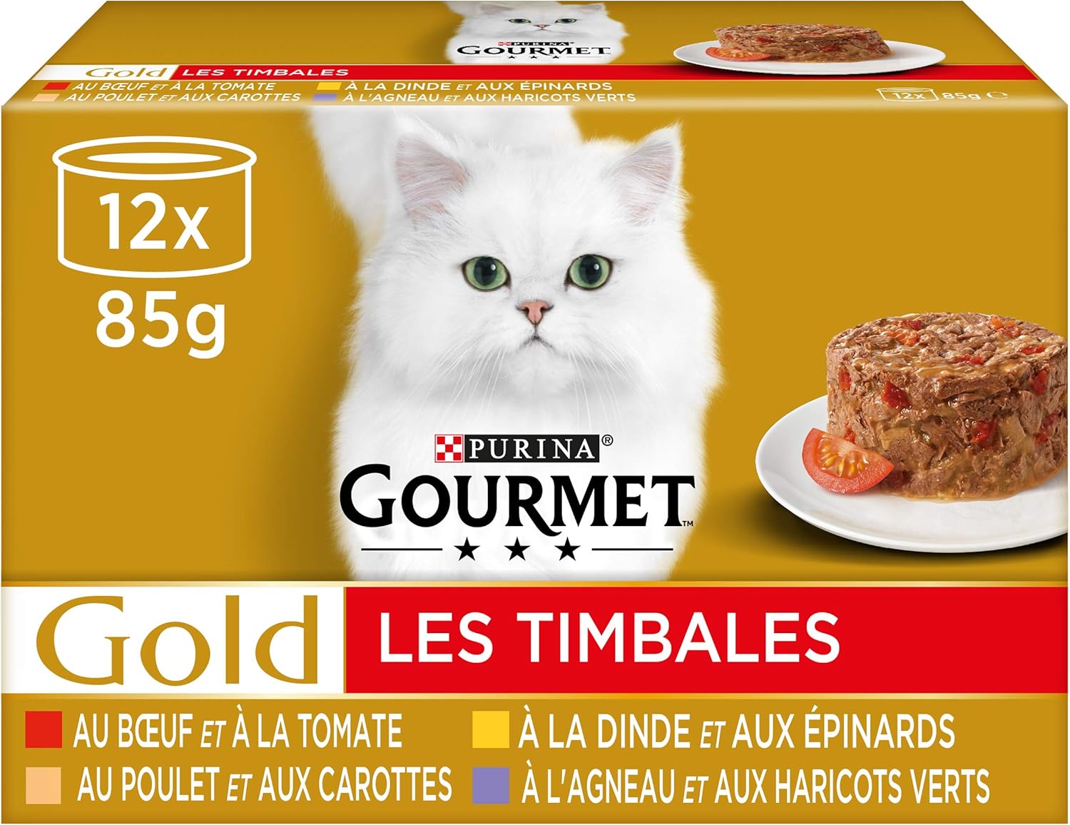 lot de repas 96 (8x12) repas pour chat Purina Gourmet en promo