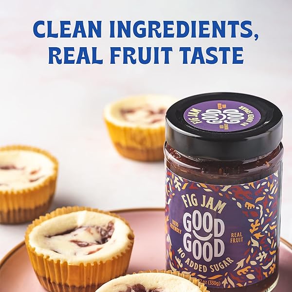 GOOD GOOD FIG JAM – NO ADDED SUGAR – LOW CALORIE – GLUTEN FREE AND VEGAN – DIABETIC AND KETO FRIENDLY – 12OZ / 330G (PACK OF 1)