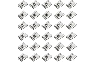 PATIKIL U-Style Clip-On Nut, 30 Pack M5-0.8 Regular Extruded U-Nut U-Type Fasteners Hardware Nuts 304 Stainless Steel for Automotive Metal Cars Motorcycles, Silver