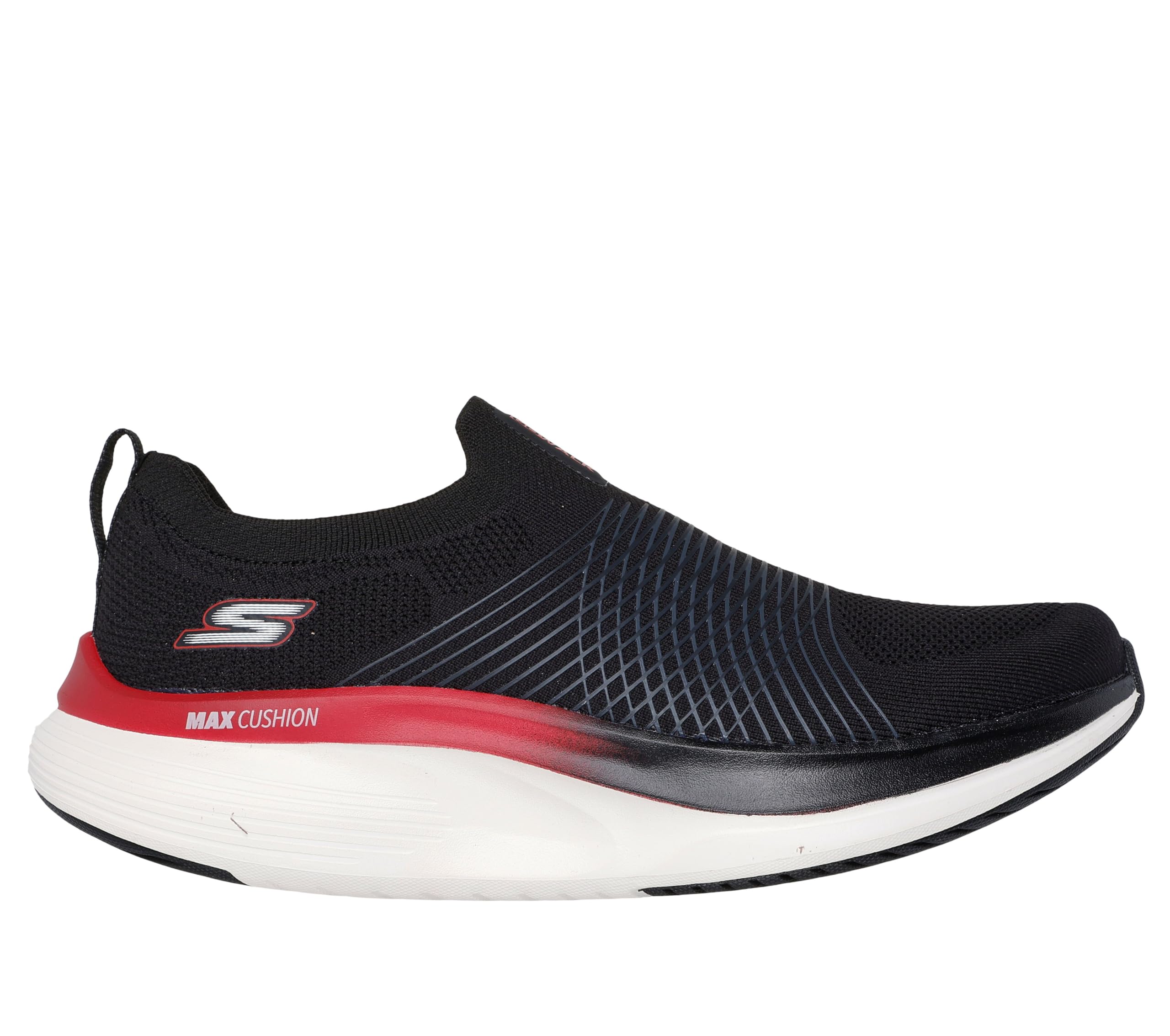 Skechers Men’s Go Walk Max Walker Constantine Sneaker, Black/Red, 11.5