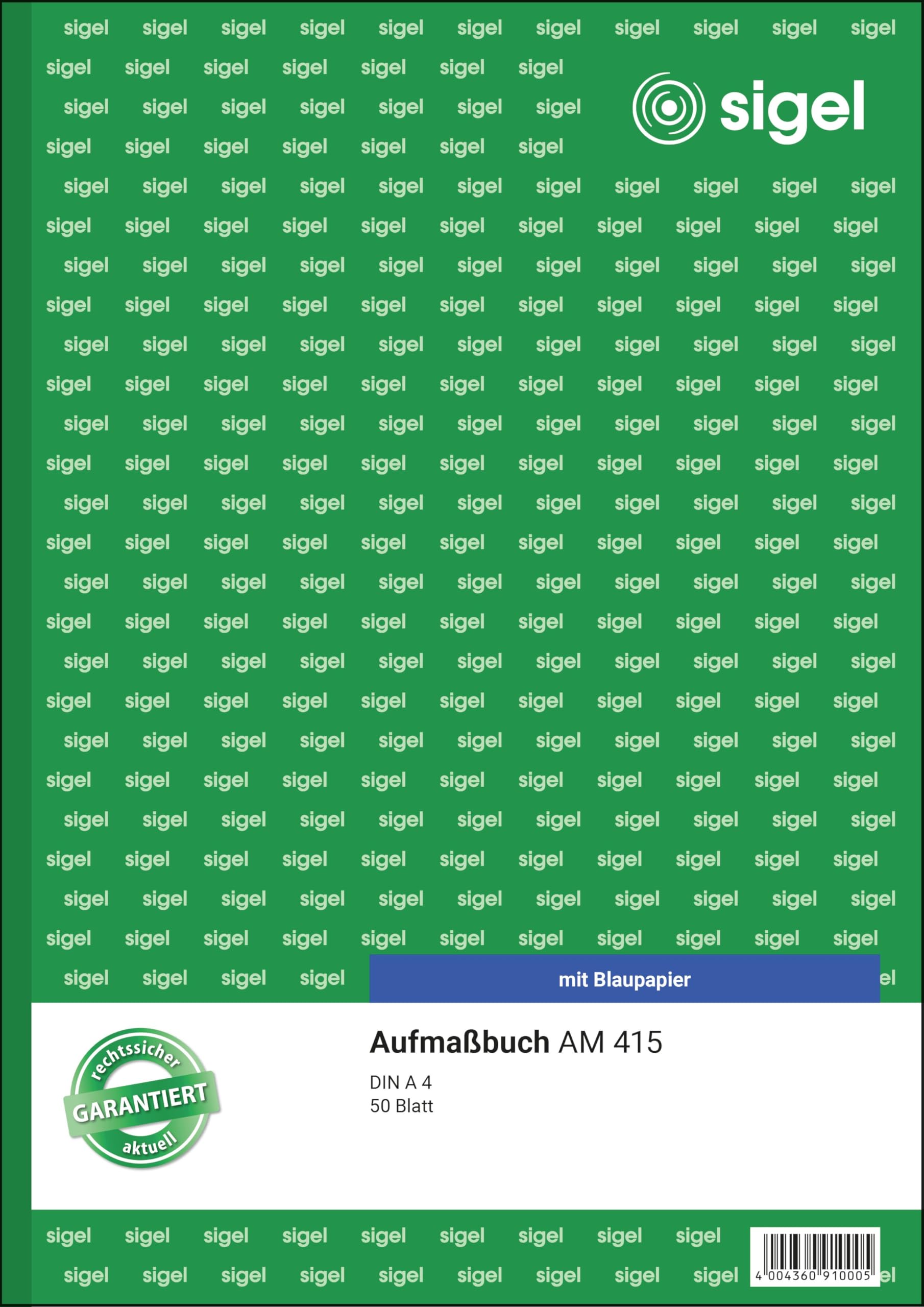 SIGEL AM415 A4 Record Book with Blue Paper (50 Sheets)