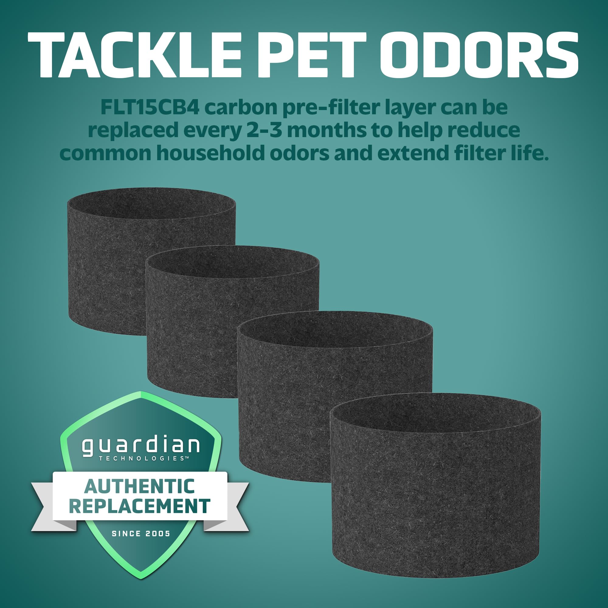 GermGuardian Filter V Pet Pure HEPA Original Air Purifier Replacement Filter, Removes 99.97% of Pollutants for AirSafe Series and AC151, Black/Purple, FLT151PT