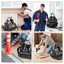 Open Top Tool Bag 15 Inch, Electrician Tool Bag
