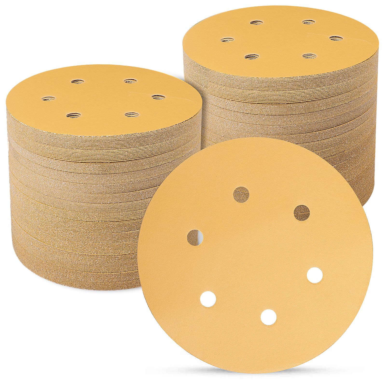 Sruhrak Sanding Discs 150mm 100 Pcs, 800 Grit 6 inch 6 Holes Hook and Loop Orbital Sander Discs, Sanding Pads for Random Orbital Sander Pads and All Oscillating Tools