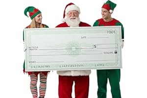 Giant Check | 36x16 Dry Erase Big Check for Presentations - Oversized Fake Check Award