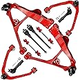 10pc Front End Lower & Upper Control Arms Suspension Kit for Chevy GMC Silverado Sierra Suburban Yukon XL 1500 Tahoe Cadillac Escalade ESV EXT, 4 Control Arms w/Ball Joints 4 Tie Rods 2 Sway Bars