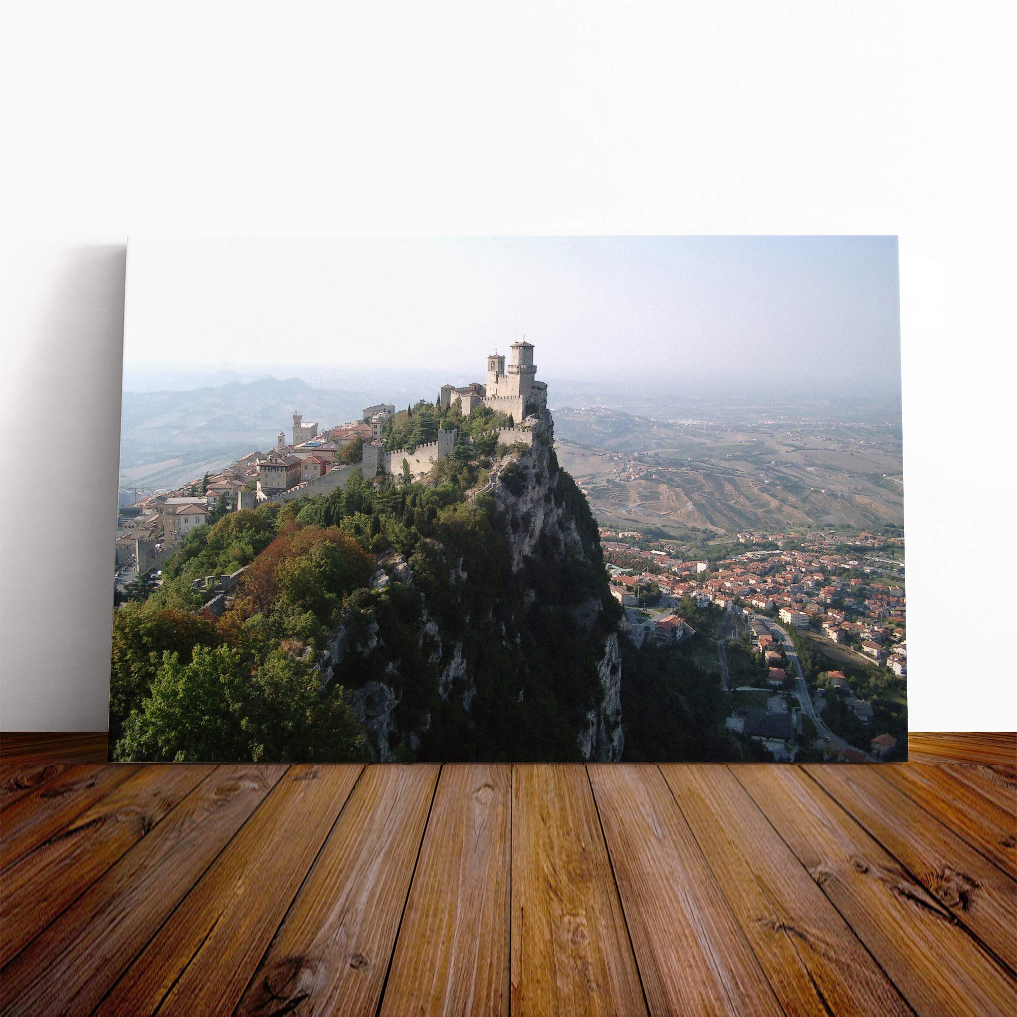 Landscape San Marino Italy Canvas Print | Gallery Wrapped 30mm Frame Wall Art | 20x14 inches | Ready to Hang | Modern Landscape Picture | Living Room Bedroom Lounge Office