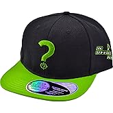 DC Comics Batman The Riddler Baseball Cap, Adult Cotton Adjustable Snapback Hat with Flat Brim for Men and Women, Black, One Size