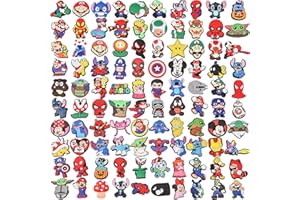 VGOTHE Anime Cartoon Shoe Charms Bulk for Croc Boys Girls, Different No-Repeat Shoes Decorations Accessories Kids Birthday Party Gifts