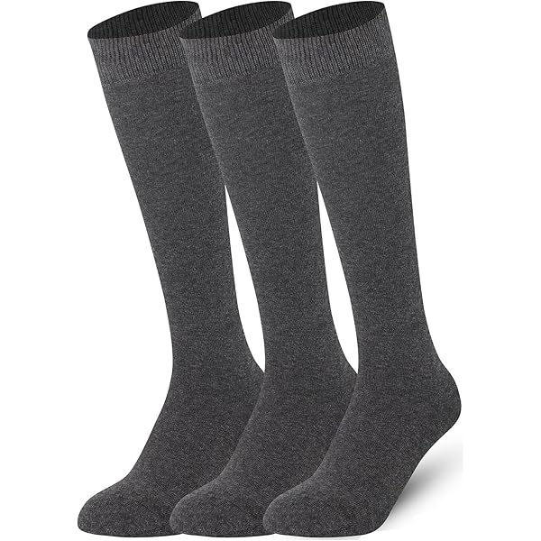 Mysocks Unisex Knee High Socks – 3 Pairs Argyle Pattern, 80% Cotton, Reinforced Heel & Toe, Non-Slip Design