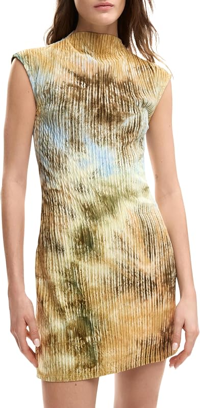 Kurzarmkleid aus der Damen-Kollektion, Hellbraun, XL