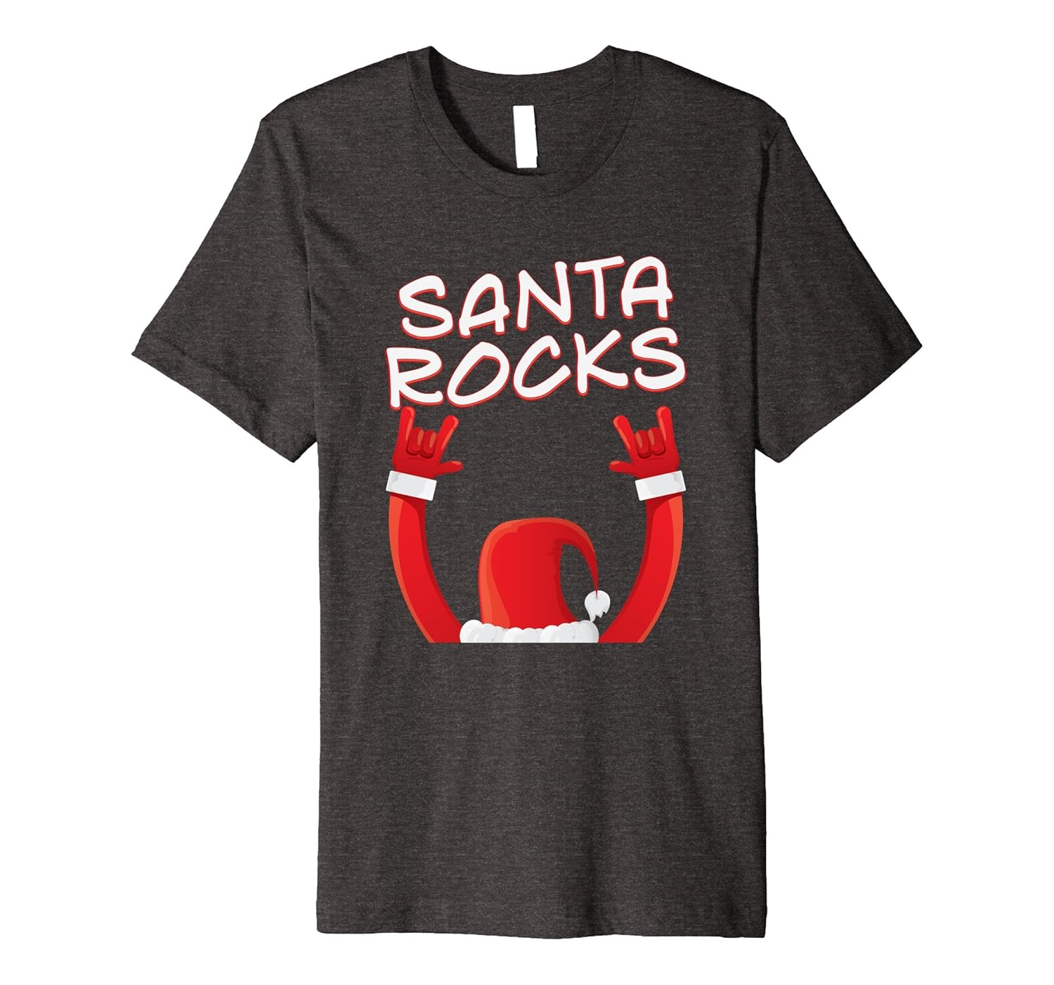 Santa Rocks Funny Christmas Gift Premium TShirt-ANZ