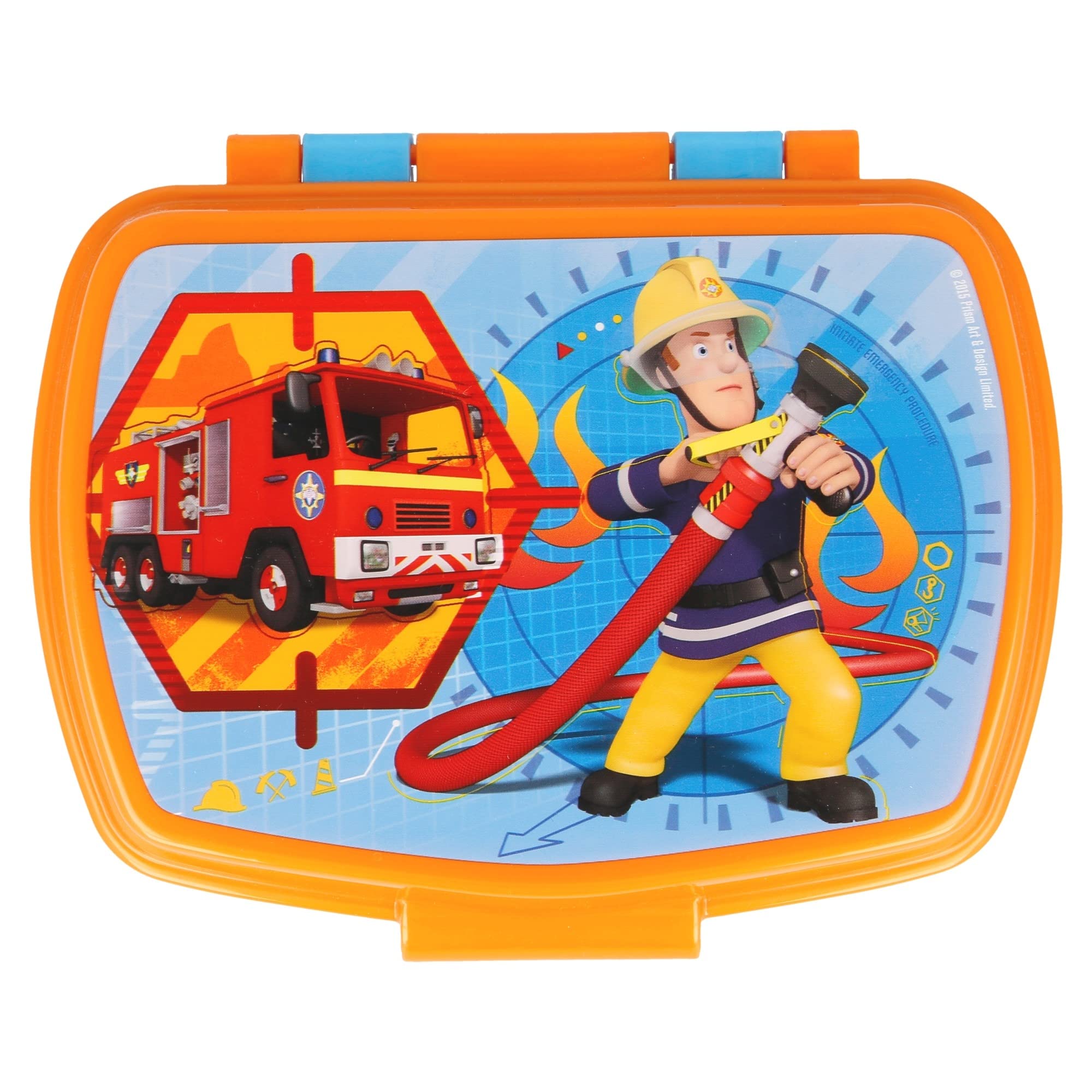 Unbranded 8018205 Sam Le Pompier Snack Box, Plastic, Orange, 17.5 x 14 x 5.5 cm