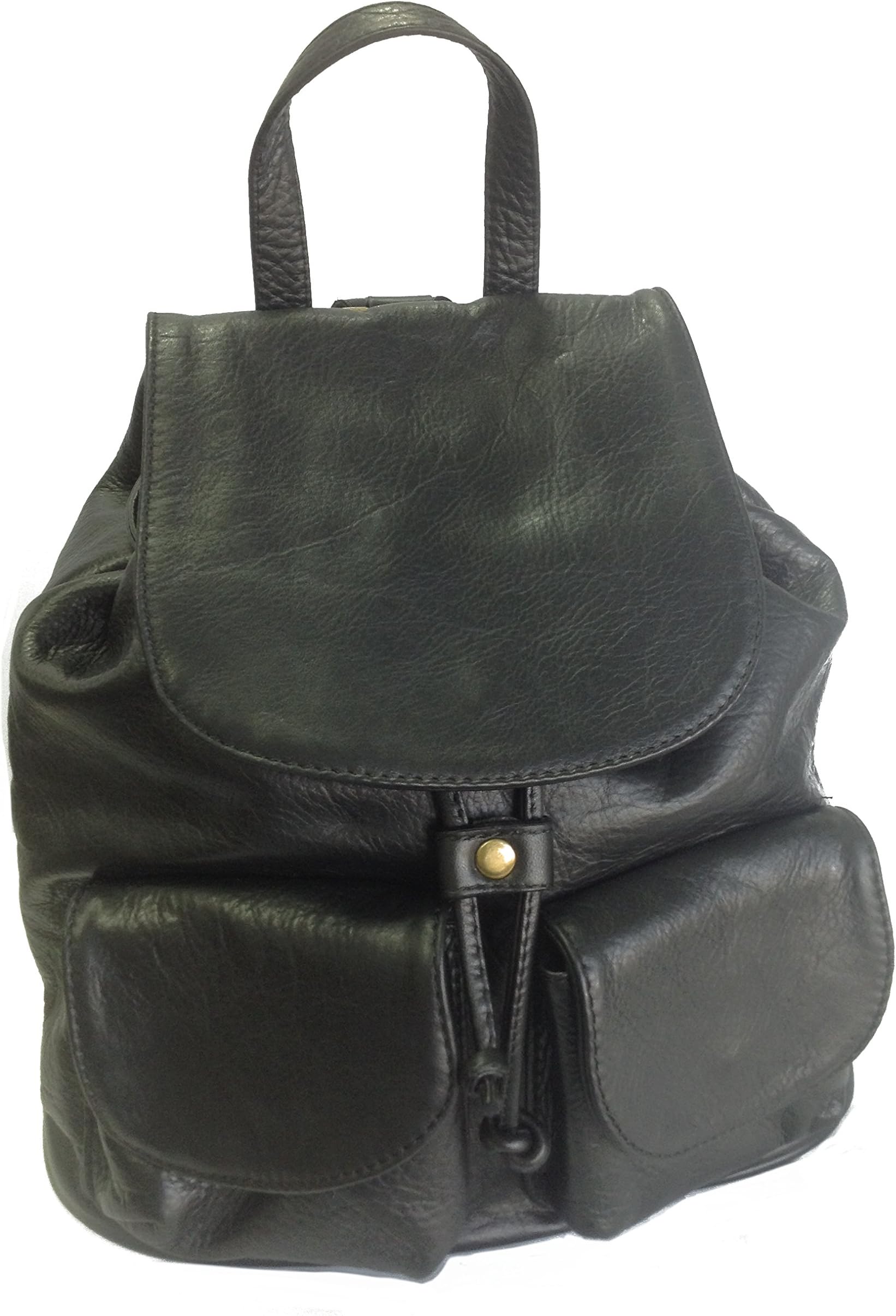 Black Soft Italian Leather Rucksack, Handbag or Backpack