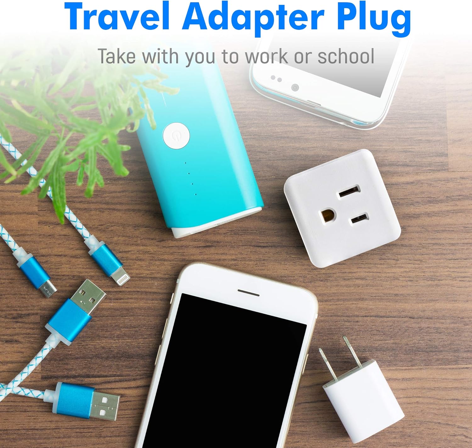 Maximm Current Wall Tap (4-Pack) Easy Access with 3 Prong Outlet Cube Plug Adapter Expanding It Into 3 AC Outlets, Perfect for Travel, ETL Listed White - - 