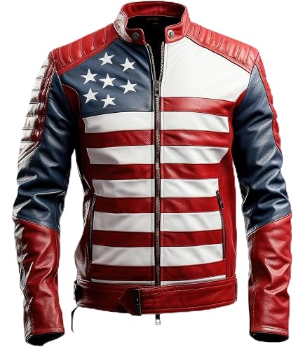 ユニオンジャック　アメリカ国旗　レザーライダースジャケット AXE ライディング Union Jack British Flag Leather Jacket | UK Flag Union Jack