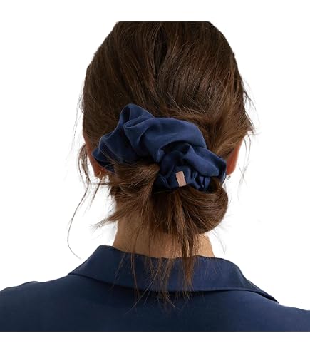 LUNYA Burgundy Washable silk Scrunchie Hair Tie Amazon.com : Lunya Washable Silk Scrunchies - Mulberry Silk  main image 4