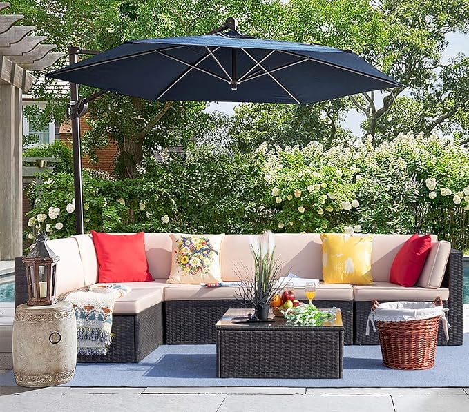 Furniwell 6 Piece Outdoor Sectional Furniture Set, All
