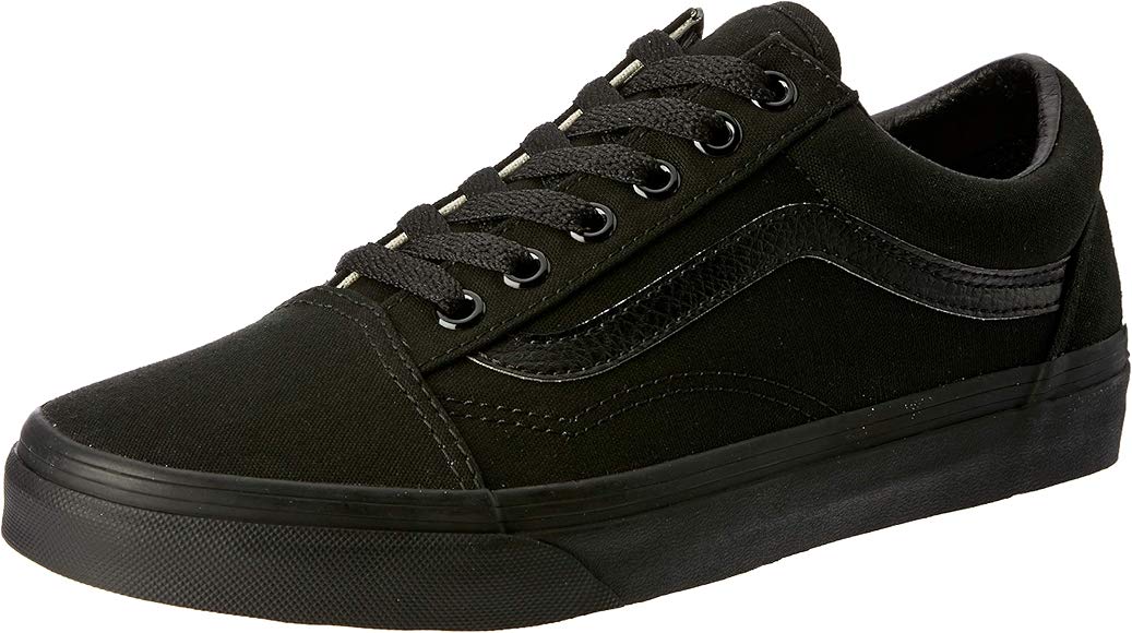 all black vans without laces