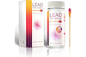 AAwipes Accurate Lead Testing Kit Activated by Vinegar 30 Counts 30-Sec Results, New Lead Test Swabs for Painted Surfaces Around The House, Dishes, Toys, Metal. Dip in White Vinegar to Use (LSV-30)