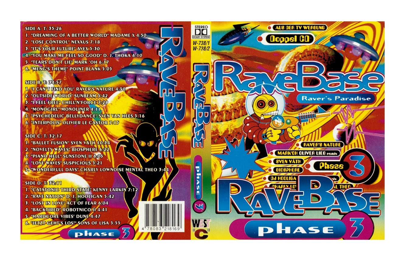 Rave Base phase 3 - Raver's Paradise [Doppel-MC 1995] W-738/1, W738/2 ...
