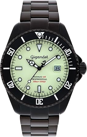 Gigandet G2-012 - Reloj para Hombres, Correa de Acero Inoxidable Color Negro