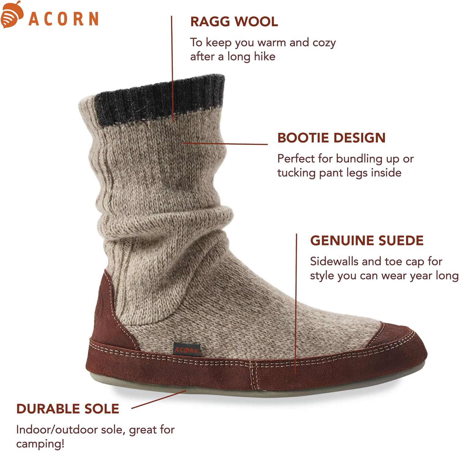  | Acorn Men's Slouch Boot Slipper | Slippers